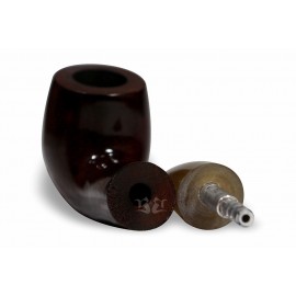 Cachimbo Bertoldi Elite Mini Vermelho Curvo Peça Única